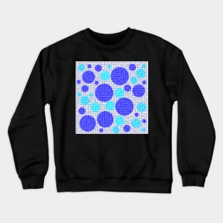 Maze in blue circles Crewneck Sweatshirt